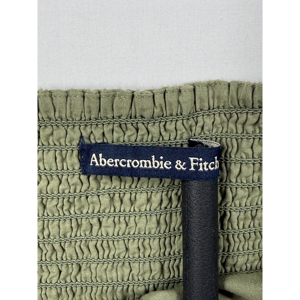 Abercrombie Fitch A&F Button Cami Dress Olive Green Small MP 100% Cotton. - Picture 2 of 13